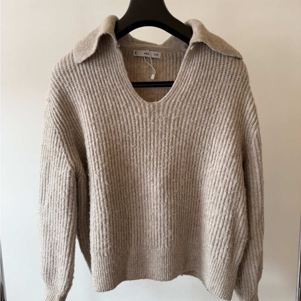 Mango Ribbed Knit Sweater - XL (fits like a M)